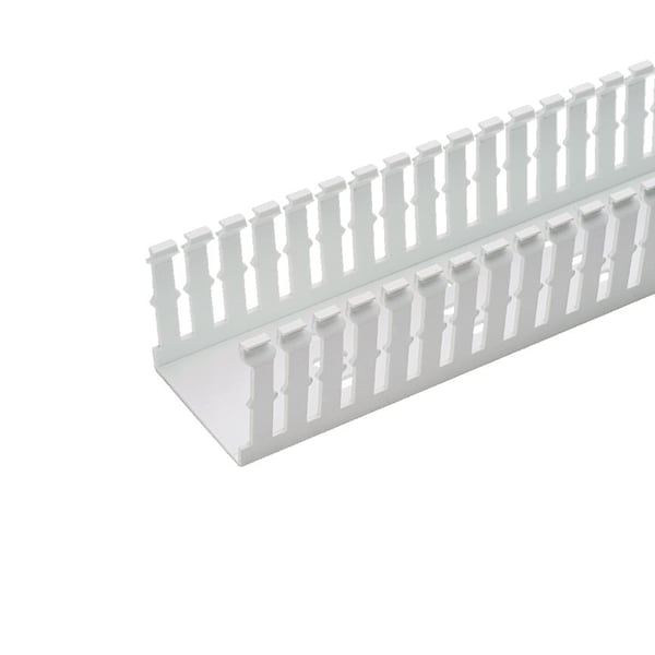 Base Wiring Duct, Type F, Narrow, Adhesive, White, 1" x 2" x 1' (6-Pack)